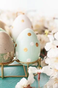 Decorative easter eggs Stock Photos