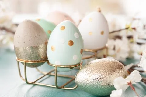 Decorative easter eggs Stock Photos