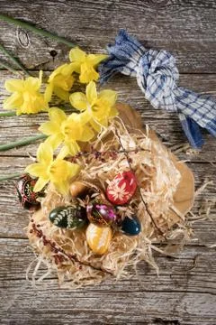 Decorative Easter eggs. Stock Photos