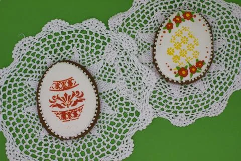 Decorative Easter Gingerbread Pair Stock Photos