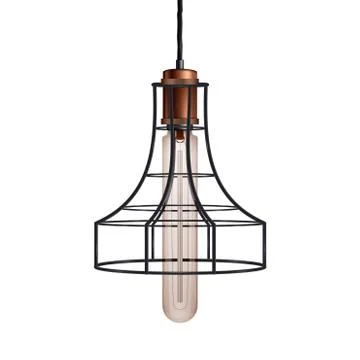 Decorative edison light bulb wire Stock Illustration