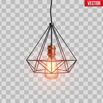 Decorative edison light bulb wire Stock Illustration