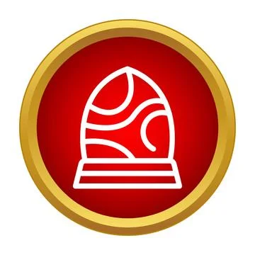 Decorative egg icon representing ancient artifact or souvenir Illustrazione stock