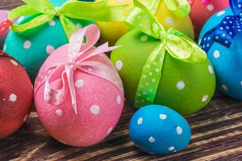 Decorative eggs for Easter Stock Photos