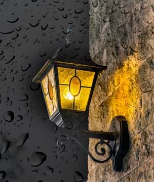 Decorative electric lantern Stock Photos