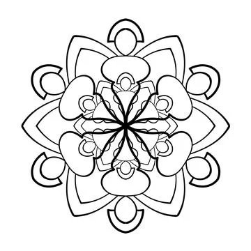 Decorative elegant arabesque. Vector design element. Doodle mandala graphic d Stock Illustration