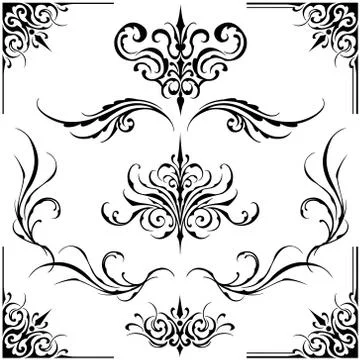 Decorative Element and Frames Stock Illustration