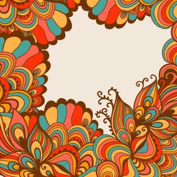 Decorative element border. abstract invitation card. template wave design for Illustrazione stock