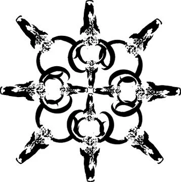 Decorative element for design and patterns created from photos of buffalo sku Stock Illustration