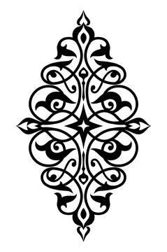 Decorative element eastern pattern. Stock Illustration