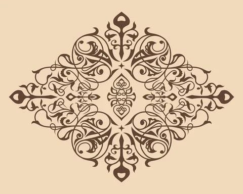 Decorative element eastern pattern. Stock Illustration
