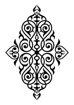 Decorative element eastern pattern. Stock Illustration