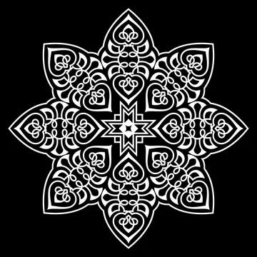 Decorative element eastern pattern. Stock Illustration