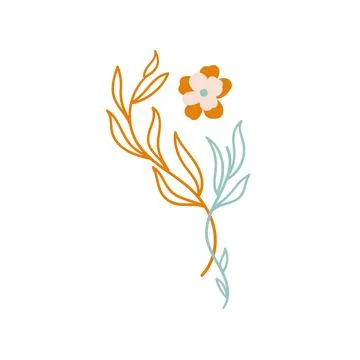 The decorative element is a flower Stock Illustration