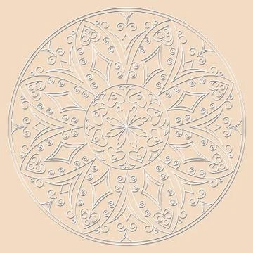 Decorative element mandala. Stock Illustration