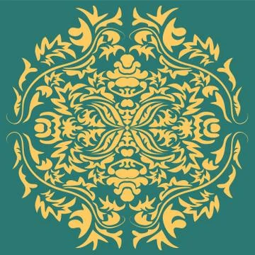 Decorative element traditional damask pattern Stock Illustration