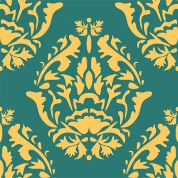 Decorative element traditional damask pattern Stock Illustration