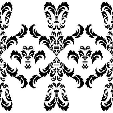 Decorative element traditional damask pattern Stock Illustration