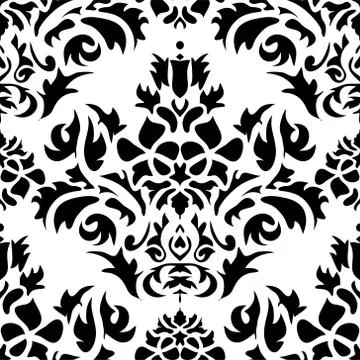 Decorative element traditional damask pattern Stock Illustration