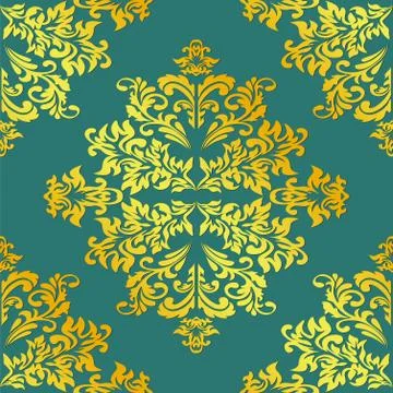Decorative element traditional damask pattern. Vector eps 10. Stock Illustration
