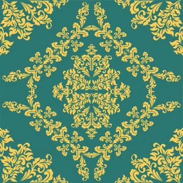 Decorative element traditional damask pattern. Vector ep 10. Stock Illustration