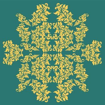 Decorative element traditional damask pattern. Vector eps 10. Stock Illustration