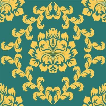 Decorative element traditional damask pattern. Vector eps 10. Illustrazione stock