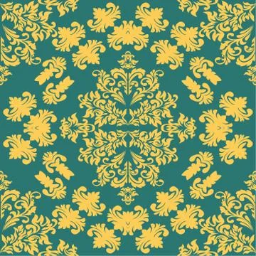 Decorative element traditional damask pattern. Vector eps 10. Stock Illustration