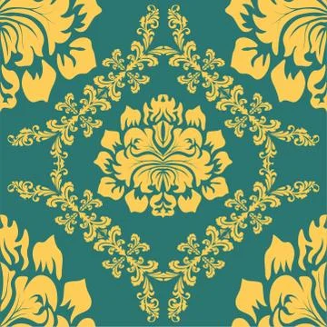 Decorative element traditional damask pattern. Vector eps 10. Stock Illustration