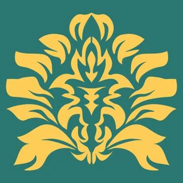 Decorative element traditional damask pattern. Vector eps 10. Stock Illustration