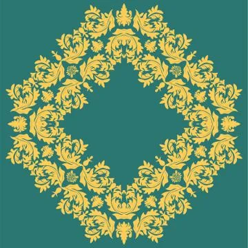 Decorative element traditional damask pattern. Vector eps 10. Stock Illustration