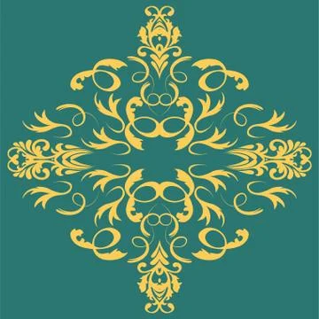 Decorative element traditional damask pattern. Vector eps 10. 스톡 일러스트