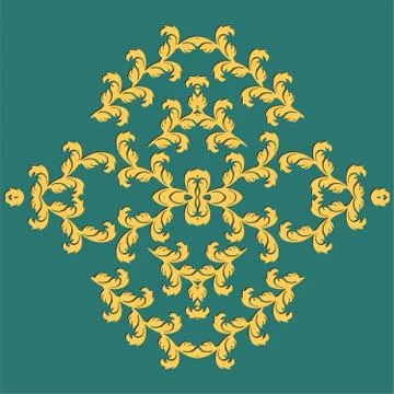 Decorative element traditional damask pattern. Vector eps 10. 스톡 일러스트