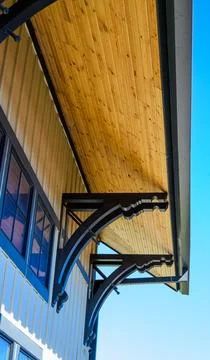 Decorative elements and exterior architectural details of the Red Fork Depo.. Fotos de archivo