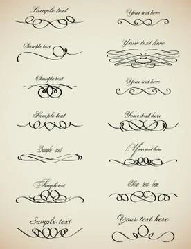 Decorative elements, border. Vector Stock Illustration