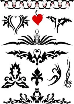 Decorative elements for design or tattoo イラスト素材
