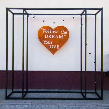 Decorative elements for festive events, red heart Stock Photos