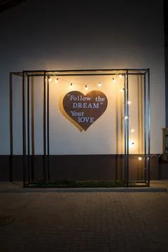Decorative elements for festive events, red heart Stock Photos