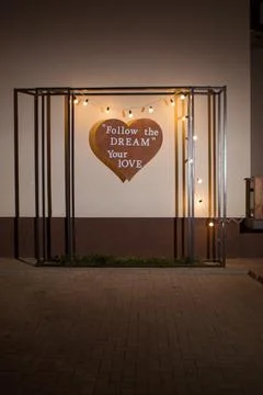 Decorative elements for festive events, red heart Stock Photos
