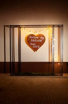 Decorative elements for festive events, red heart Foto stock