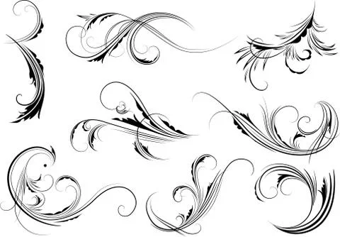 Decorative elements. Illustrazione stock