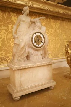 Decorative elements in the Interior of The Royal Palace of Aranjuez 库存照片