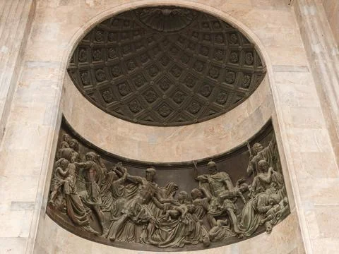 Decorative elements of St. Isaac's Cathedral in St. Petersburg Stock Photos