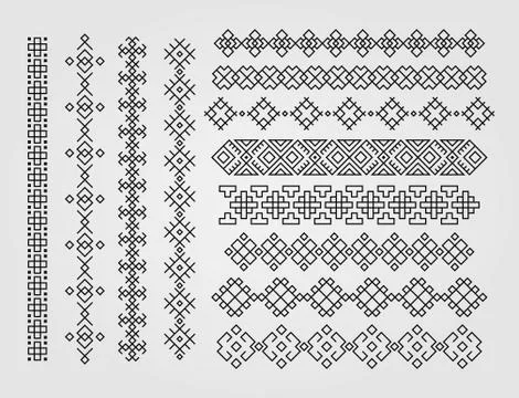 Decorative ethnic ornament vector set Illustrazione stock