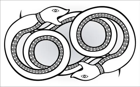 Decorative ethnic pattern in style of the legend of Indian and Northern Russian Stock Illustration