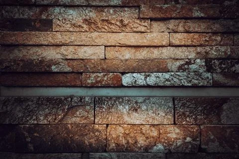 Decorative facade bricks as a background Stock Photos