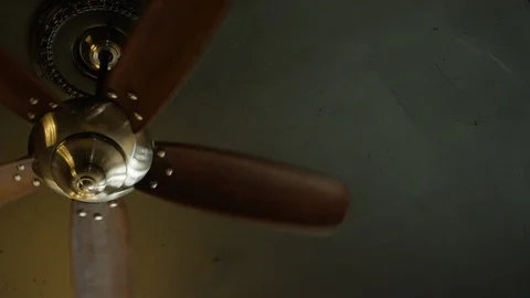 Decorative fan rotating on the ceiling 스톡 동영상 119992840