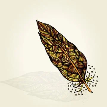 Decorative feathers Stock Illustration