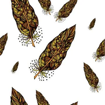 Decorative feathers Stock Illustration
