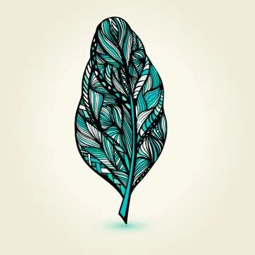 Decorative feathers Stockillustratie